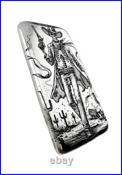 10 ozt 999 Fine Silver Art Bar- GUNSLINGER ADAMO TECHNE Limited 10 ozt 999 Fine Silver Art Bar- GUNSLINGER ADAMO TECHNE Limited
