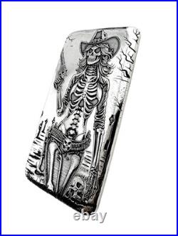 10 ozt 999 Fine Silver Art Bar- GUNSLINGING ADAMO TECHNE Limited