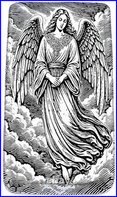 10 ozt 999 Fine Silver Art Bar Guardian Angel ADAMO