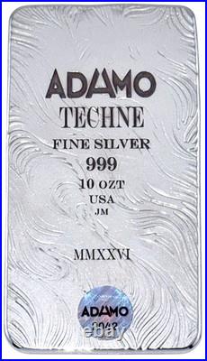 10 ozt 999 Fine Silver Art Bar Guardian Angel ADAMO