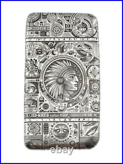 10 ozt 999 Fine Silver Art Bar- INDIAN HIEROGLYPHICS ADAMO TECHNE- Limited