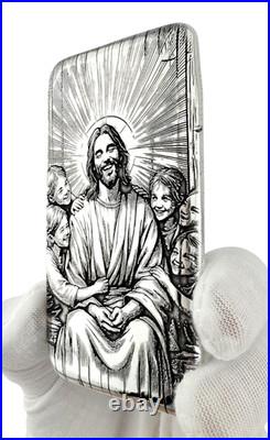 10 ozt 999 Fine Silver Art Bar- LOVE OF THE CHILDREN ADAMO TECHNE Limited 10 ozt 999 Fine Silver Art Bar- LOVE OF THE CHILDREN ADAMO TECHNE Limited