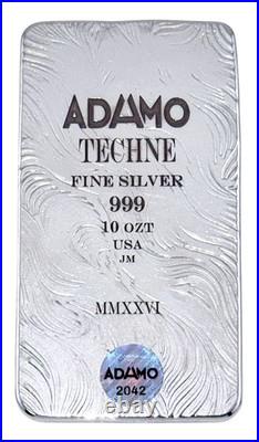 10 ozt 999 Fine Silver Art Bar Medusa on the Cover Adamo Techne Limited
