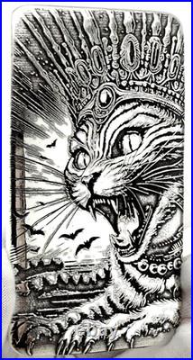 10 ozt 999 Fine Silver Art Bar- QUEEN CAT ADAMO TECHNE Limited Edition 10 ozt 999 Fine Silver Art Bar- QUEEN CAT ADAMO TECHNE Limited Edition