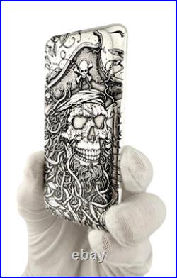 10 ozt 999 Fine Silver Art Bar- THE END ADAMO TECHNE Limited Edition