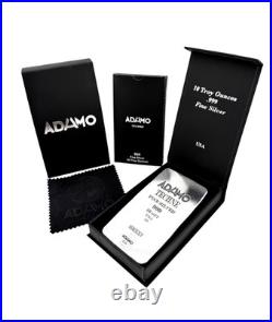10 ozt 999 Fine Silver Art Bar- THE END ADAMO TECHNE Limited Edition