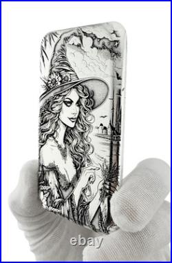 10 ozt 999 Fine Silver Art Bar- The Good Witch ADAMO TECHNE 10 ozt 999 Fine Silver Art Bar- The Good Witch ADAMO TECHNE