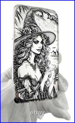 10 ozt 999 Fine Silver Art Bar- The Good Witch ADAMO TECHNE 10 ozt 999 Fine Silver Art Bar- The Good Witch ADAMO TECHNE
