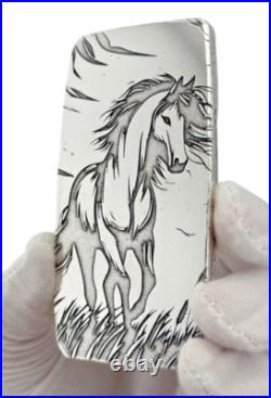 10 ozt 999 Fine Silver Art Bar The Horse ADAMO TECHNE 10 ozt 999 Fine Silver Art Bar The Horse ADAMO TECHNE