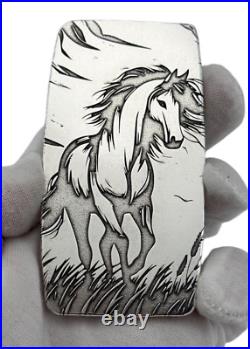 10 ozt 999 Fine Silver Art Bar The Horse ADAMO TECHNE 10 ozt 999 Fine Silver Art Bar The Horse ADAMO TECHNE