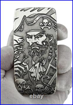 10 ozt 999 Fine Silver Portrait of A Pirate- ADAMO TECHNE 10 ozt 999 Fine Silver Portrait of A Pirate- ADAMO TECHNE