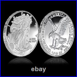 10 x 2024 1/10 Troy Oz American Eagle Design. 999 Fine Silver Round UNC