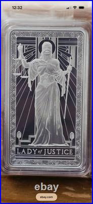 10oz Silver Bar PAMP SUISSE Lady of Justice Bullion 999 Fine Silver