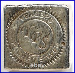 10oz YPS Block. 999 Fine Silver Bullion Yeager Poured Silver