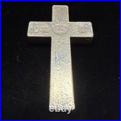 10oz YPS Cross. 999 Fine Silver Bullion Bar Yeager's Poured Silver Rare