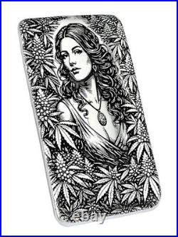 110 oz. 999 Fine Silver Maria Jayne Botanical Art Bar Adamo Techne USA