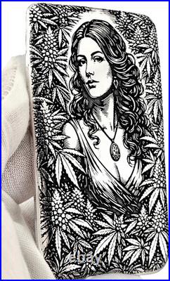 110 oz. 999 Fine Silver Maria Jayne Botanical Art Bar Adamo Techne USA