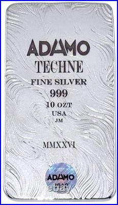 110 oz. 999 Fine Silver Maria Jayne Botanical Art Bar Adamo Techne USA