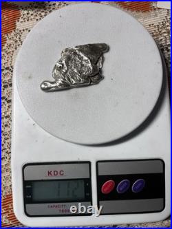 112 Gram Melted Sterling Silver Scrap. 925 Fine Silver Bullion Lot 3.60 TroyOz