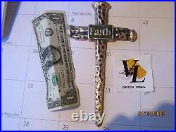 12.5 oz. 999 fine silver antiqued faith cross VL hand pour with COA