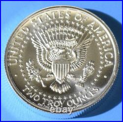 1964 Kennedy Half Dollar Tribute 2 Troy Ounces. 999 Fine Silver Intaglio Mint