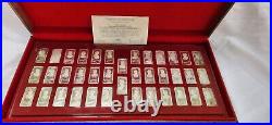 1974 Hamilton Mint presidents 38 1oz. 999 fine silver bullion bars ingots