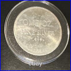 1981 Hoffman and Hoffman 1 Oz. 999 Fine Silver Rounds