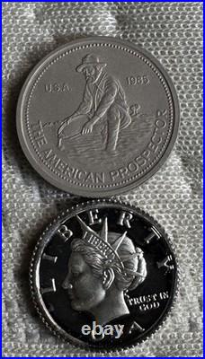 1985 1/10oz. 999 Fine Silver Engelhard Prospector Very 1 /20 Norfed. 999 Photo