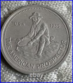 1985 1/10oz. 999 Fine Silver Engelhard Prospector Very 1 /20 Norfed. 999 Photo