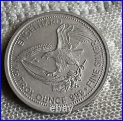 1985 1/10oz. 999 Fine Silver Engelhard Prospector Very 1 /20 Norfed. 999 Photo