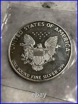 1986 Silver Eagle One Pound Proof. 999 Fine Silver Coin Serialized FIRST YEAR