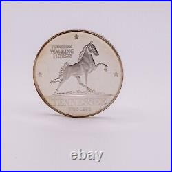 1990 Tennessee Walking Horse Collectors Coin 1 oz. 999 Fine Silver Art Round