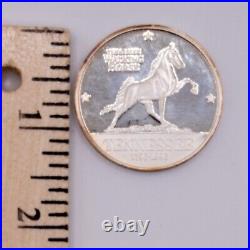 1990 Tennessee Walking Horse Collectors Coin 1 oz. 999 Fine Silver Art Round