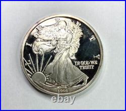 1998 Giant 1 Pound Fine Silver Proof Silver Eagle Liberty 12 Oz. 999 Silver