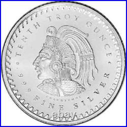 1/10 oz Golden State Mint Silver Round Aztec Calendar. 999 Fine Tube of 50