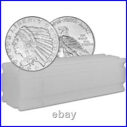 1/10 oz Golden State Mint Silver Round Incuse Indian. 999 Fine Tube of 50 1/10 oz Golden State Mint Silver Round Incuse Indian. 999 Fine Tube of 50