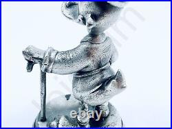 1.1 oz Hand Poured Silver Bar. 999 Fine Statue Scrooge McDuck v2 -Gold Spartan