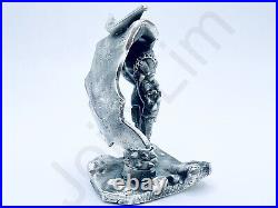 1.2 oz Hand Poured Pure Silver Bar. 999 Fine Spawn Bullion 3D Handmade Statue