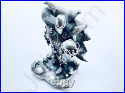 1.2 oz Hand Poured Pure Silver Bar. 999 Fine Spawn Bullion 3D Handmade Statue