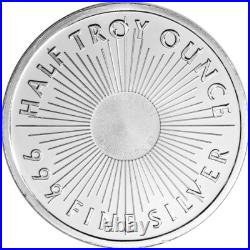 1/2 oz Silver Round Sunshine Minting. 999 Fine (Lot, Roll, Tube of 20)