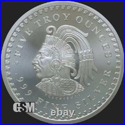 1 5 oz. 999 Fine Silver Round Aztec Calendar Golden State Mint BU New