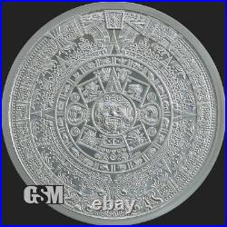 1 5 oz. 999 Fine Silver Round Aztec Calendar Golden State Mint BU New