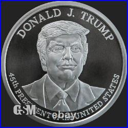 1 5 oz. 999 Fine Silver Round Donald J. Trump BU New