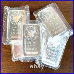(1) 5 oz. Silver Sunshine Mint bullion Bar. 999 Fine Silver Factory Sealed (1) 5 oz. Silver Sunshine Mint bullion Bar. 999 Fine Silver Factory Sealed
