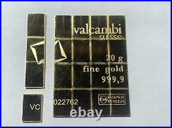 1 GRAM GOLD, 1 GRAM PLATINUM, 5x1GRAMS SILVER 999 FINE VALCAMBI SUISSE BULLION