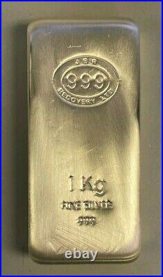 1 Kilo 32.15 oz. Silver Bar. 999 Fine Silver 1kg Bar Mint Hallmark Varies