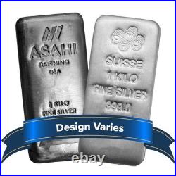 1 Kilo Generic Silver Bar. 999 Fine 32.15 oz Secondary Market