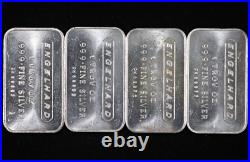 1 Ounce Engelhard Silver Bar. 999+ Fine Horizontal & Logo Reverse STOCK