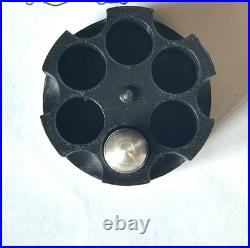 1 Oz. 999 Fine Silver Bullet Cartridge with 6 Shot Revolver Cylinder Display