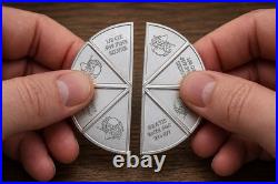 1 Oz Pieces of Eight Divisible Silver Round Fractional. 999 Fine Silver